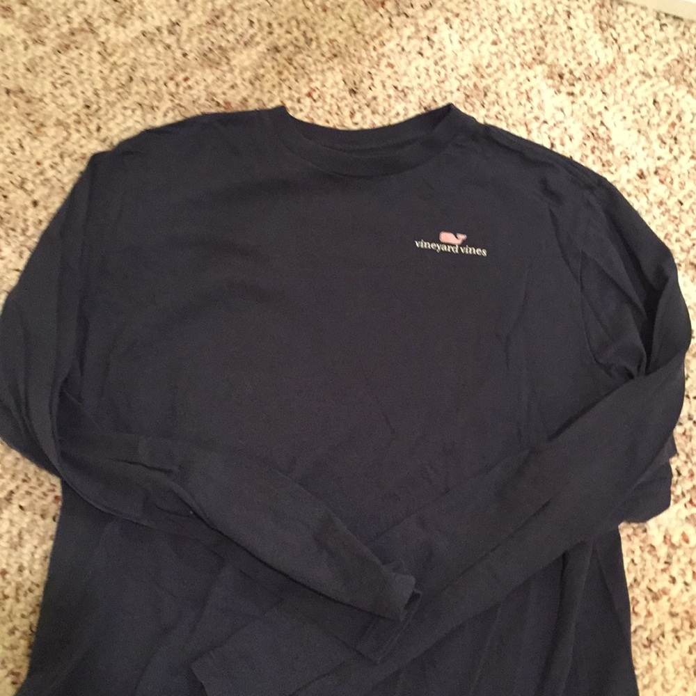 Vineyard Vines Boys Navy Long Sleeve Tee